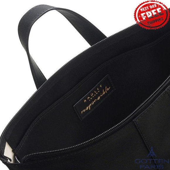 Radley London Women\'s Pocket Essentials Responsible Zip Top Backpack Bag Black